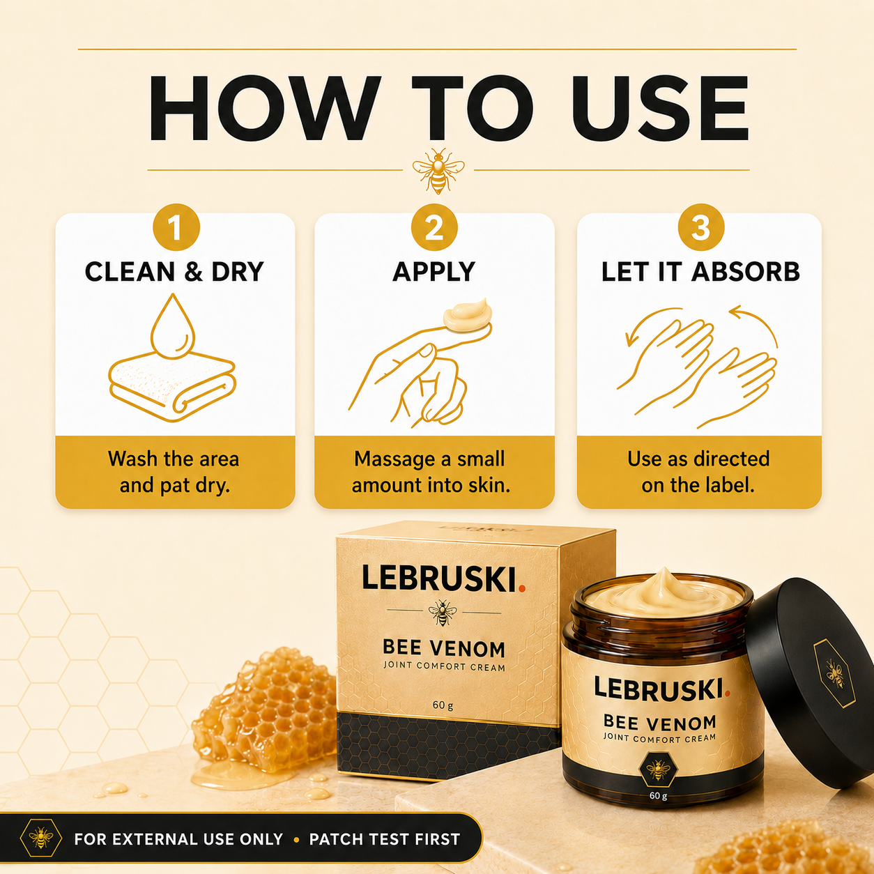 LEBRUSKI.™ BeeBetter Joint Cream