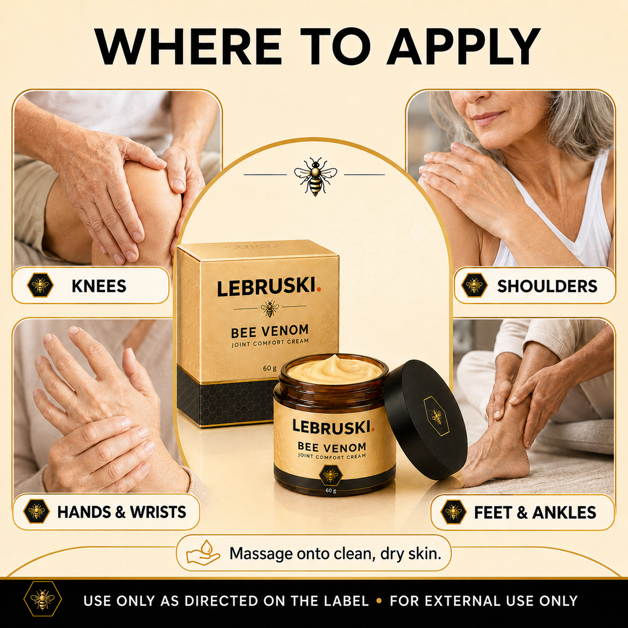LEBRUSKI.™ BeeBetter Joint Cream